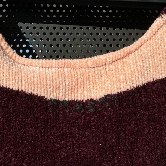 Marni Pink Burgundy Striped Chenille Knit Slit Maxi Dress - Picture 5 of 7